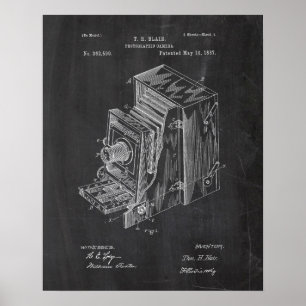 Poster Patente da câmera retrô