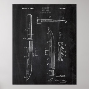Poster Patente da faca