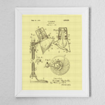 Patente da lâmpada de leitura do Vintage MacBeth