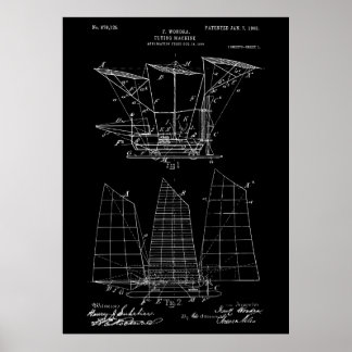 Poster Patente da máquina voadora