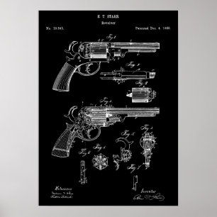 Poster Patente de Arma Revolver