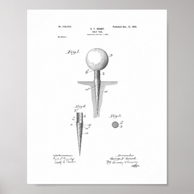 Poster Patente de Golf-tee (Frente)