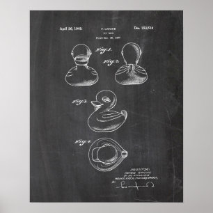 Poster Patente de Pato de Brinquedo