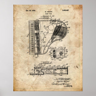 Poster Patente de Piano