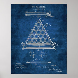 Poster Patente de quadro de bola de Billiard nº 3 Piscin