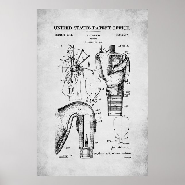Poster Patente dos EUA - Bagpipe (Frente)