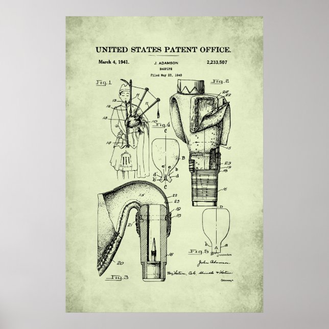 Poster Patente dos EUA - Bagpipe (Frente)