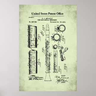 Poster Patente dos EUA - Clarinet
