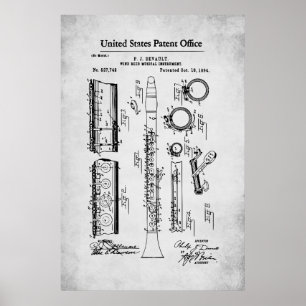 Poster Patente dos EUA - Clarinet