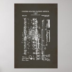Poster Patente dos EUA - Flute