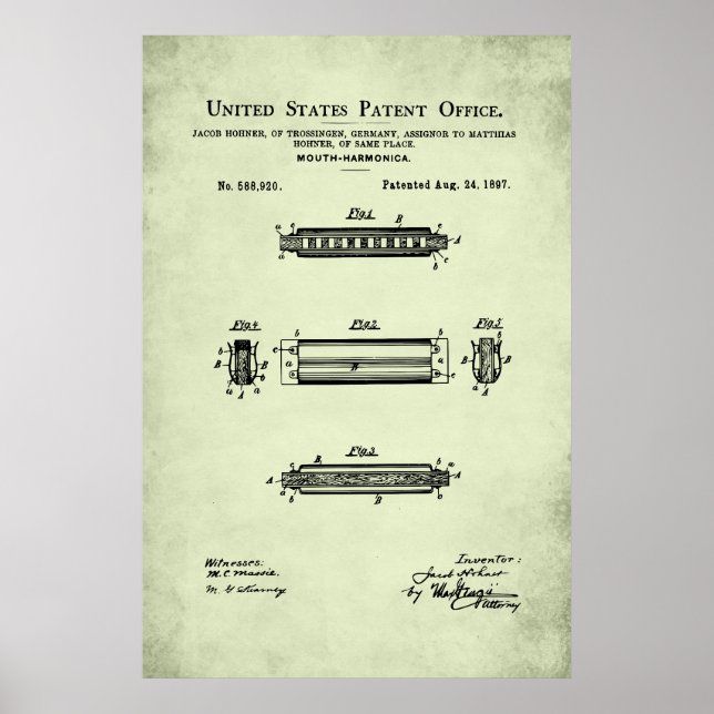 Poster Patente dos EUA - Harmônica (Frente)