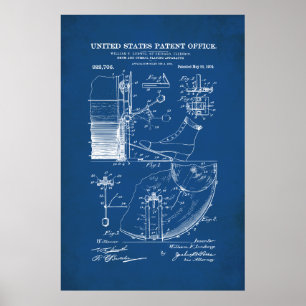 Poster Patente dos EUA - Pedal de Tambor