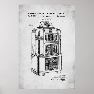 Poster Patente dos EUA - Rockola