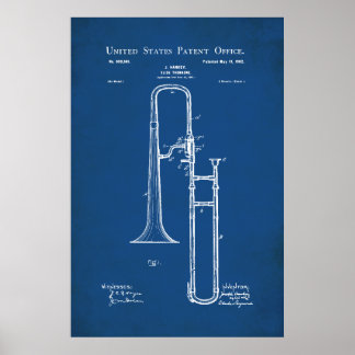 Poster Patente dos EUA - Trombone