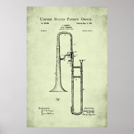 Poster Patente dos EUA - Trombone
