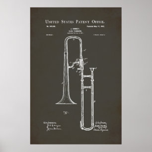 Poster Patente dos EUA - Trombone
