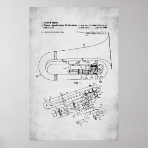 Poster Patente dos EUA - Tuba
