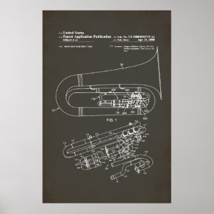 Poster Patente dos EUA - Tuba