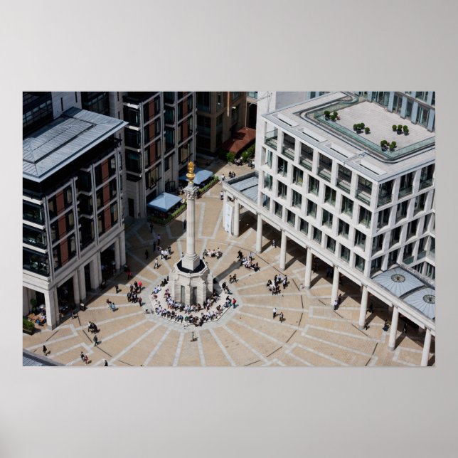 Pôster Paternoster Square em Londres, Inglaterra (Frente)