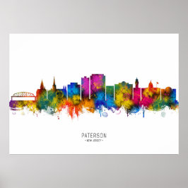 Poster Paterson New Jersey Skyline