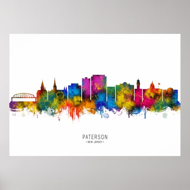 Poster Paterson New Jersey Skyline (Frente)