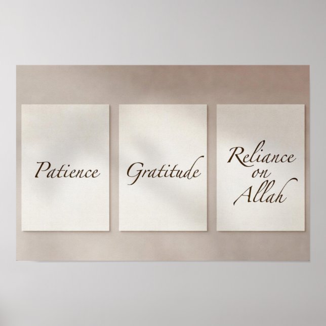 Poster Patience, Gratitude, Reliance (3-Piece Set) (Frente)