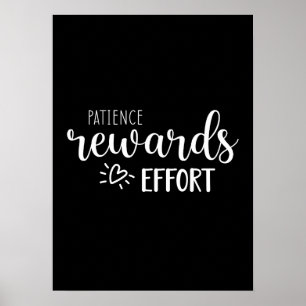 Poster Patience Rewards Effort, Hustle Success Gym