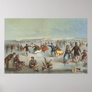 Poster Patinação no Central Park, Nova Iorque