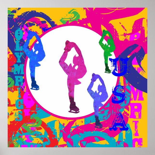 POSTER PATINAÇÃO OLÍMPICA  (Frente)