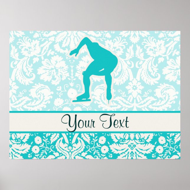 Pôster Patinador de velocidade Teal (Frente)