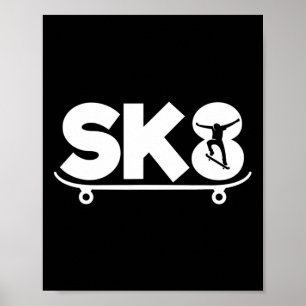 Poster Patinador engraçado de skate