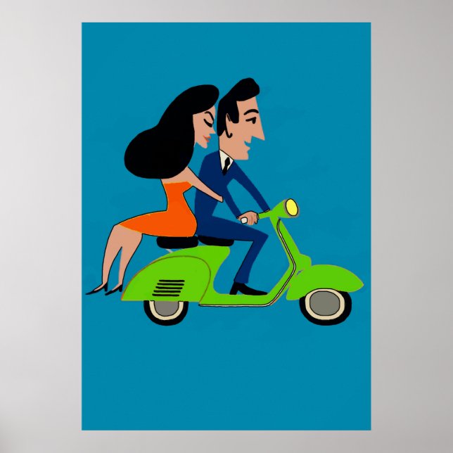 Poster Patinete Girl, adicionar texto (Frente)
