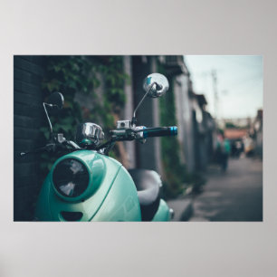 Poster Patinete retro