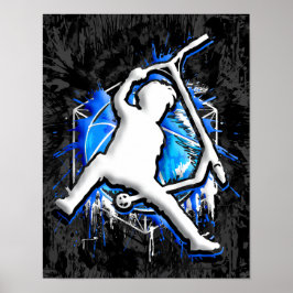 Poster Patinete Retroativo - Stuntscooter - Kick Stunt Pa