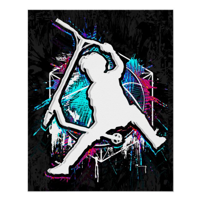 Pôster Patinete Retroativo - Stuntscooter - Kick Stunt Pa (Frente)