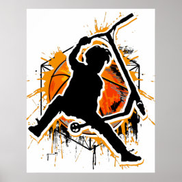 Poster Patinete Retroativo - Stuntscooter - Kick Stunt Pa