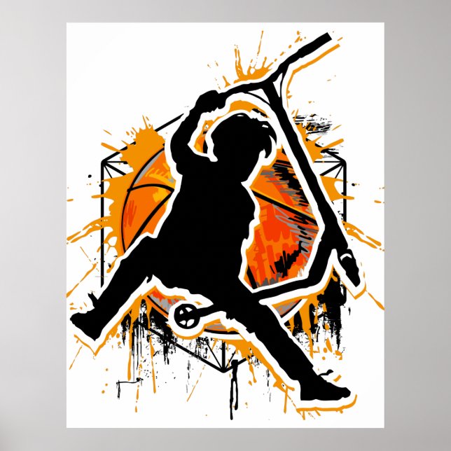 Poster Patinete Retroativo - Stuntscooter - Kick Stunt Pa (Frente)