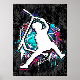 Poster Patinete Retroativo - Stuntscooter - Kick Stunt Pa