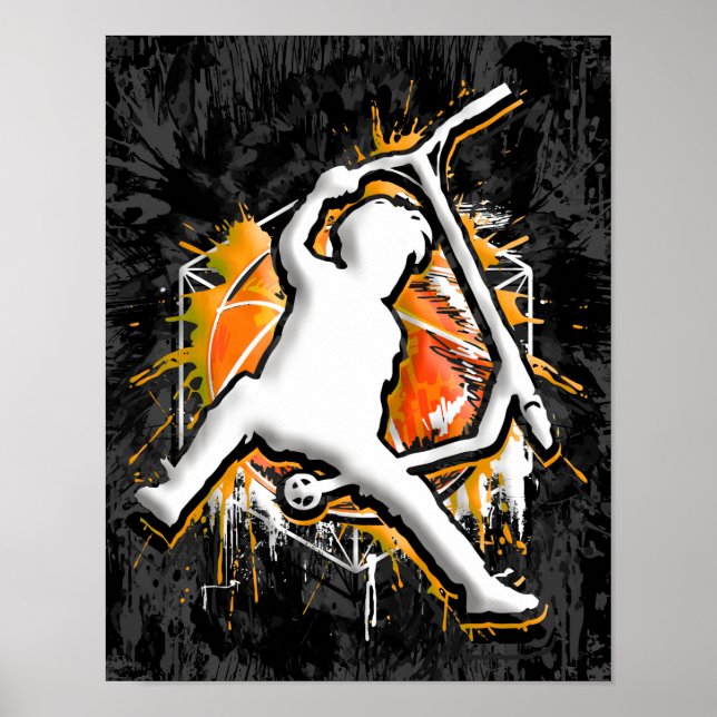 Poster Patinete Retroativo - Stuntscooter - Kick Stunt Pa (Frente)