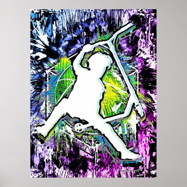 Poster Patinete Retroativo - Stuntscooter - Kick Stunt Pa (Frente)