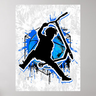 Poster Patinete Retroativo - Stuntscooter - Kick Stunt Pa