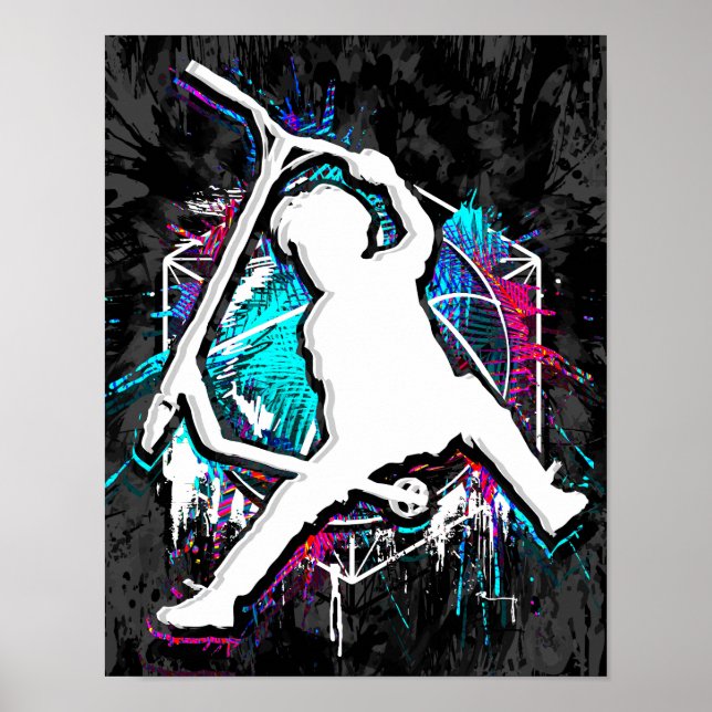 Poster Patinete Retroativo - Stuntscooter - Kick Stunt Pa (Frente)