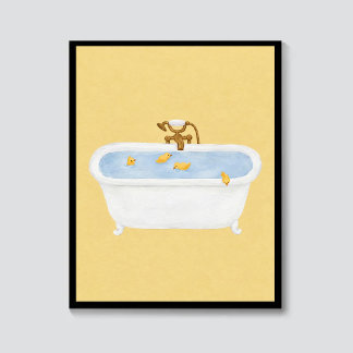 Poster Patinhos na Banheira