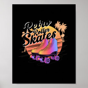 Poster Patins Retrô - Adesivo Vibrações dos Anos 80
