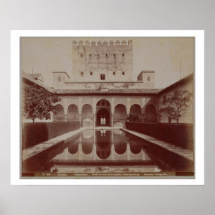 Poster Patio de los Arrayanes, Alhambra, c.1875-80 (sepia