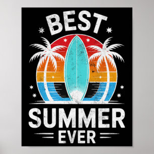 Poster Pátio Melhor Verão de Todos Garotas de Surfe Féria