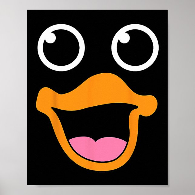 Poster Pato Amarelo Rosto Halloween Figurino De Animal Pa (Frente)