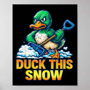 Poster Pato Bravo e Irritado Dito de Inverno Removendo Ne