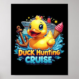 Poster Pato Caçando Cruzeiro Caçador de Borracha Verão Bo