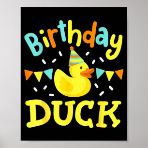 Poster Pato de Aniversário Crianças Meninas Meninos Pato